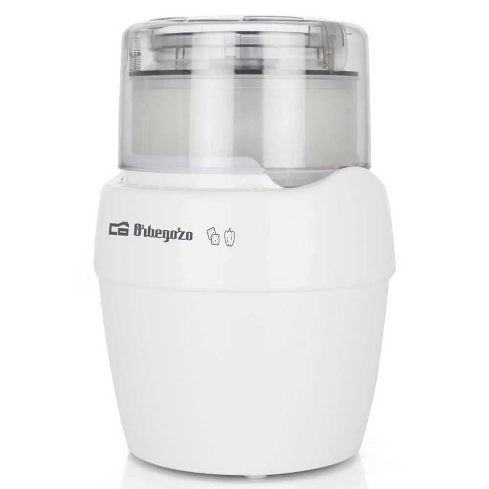 Orbegozo MC 4550 - Picadora eléctrica de alimentos, libre de BPA, 0,6 litros de capacidad, accionamiento mediante presión, 800 W de potencia