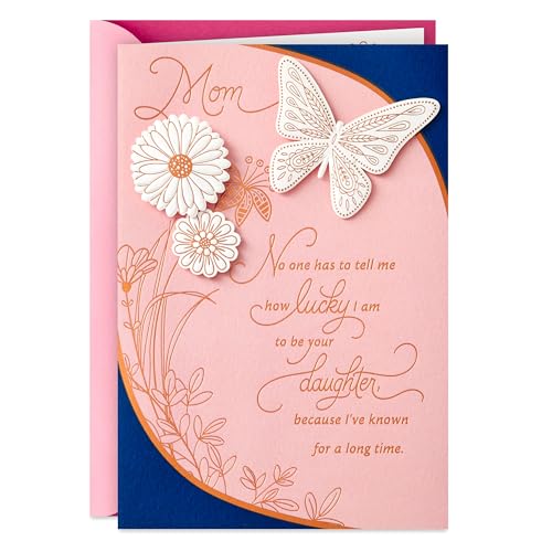Hallmark 13" Large Mother's Day Gift Bag with Tissue Paper and Card (Love You Mom, Lavender, Modern Flowers)
