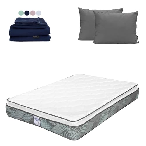 Opiniones y reviews de Spring Air Posture Comfort los 10 mejores. 49 DICASA Colchón Spring Air Baggio con Almohada 2 Pack y Sábanas Softy | Sistema de Descanso Posture Comfort | Tecnología Never Turn | Nivel de firmeza Semi-Firme. (Matrimonial)