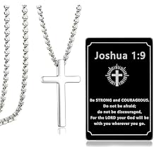 Teen Boys Gifts Ideas Cross Necklace for Men Boys Son Grandson Birthday Christmas Gifts