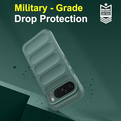 Image of Zapcase Back Case Cover for Google Pixel 10 Pro | Compatible for Google Pixel 10 Pro Back Cover | Liquid Silicon Magic Case with Camera Protection | Dark Green