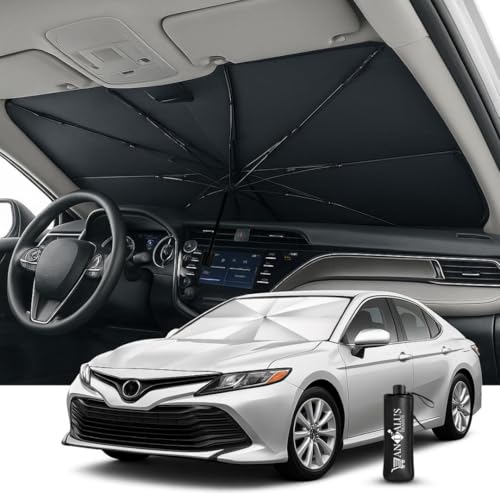 Andalus Brands Windshield Sun Shade for Cars, SUVs & Trucks &ndash; Foldable Umbrella Sun Visor for Car...
