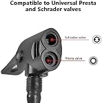 Bike Pump, IDMAX Ergonomic Bike Floor Pump Bicycle Tire Inflator Bicycle Air Pump Portable Inflator Pump with Gauge & Smart Valve Head,Compatible with Universal Presta and Schrader Valve Yellow&Black