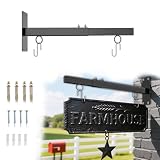 Katywixu 20'-28' Scalable Hanging Sign Bracket, Sign Brackets Hanging Sign Outside for Home Office Classroom