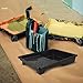 Kisangel 2pcs Black Plastic Paint Tray Set with Roller Holder and Liner, Paint Roller Tray Organizer for Wall Painting and Home Improvement Tools