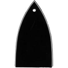 3-Ply Truss Rod Cover for ESP/LTD Electric Guitars, 1-Hole Triangle Plastic Replacement Part, Black & White & Black Layer, 43.5x25mm