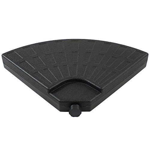 Sunnydaze 4-Piece Heavy-Duty Cantilever Offset Patio Umbrella Base Plates - Fill With Water Or Sand - Fits Outdoor Cross Style Bases, Black #TOP5