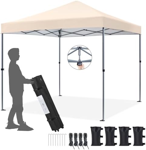 Yaheetech Tonnelle de Jardin Extérieur 3 × 3 M Tente de Camping P...