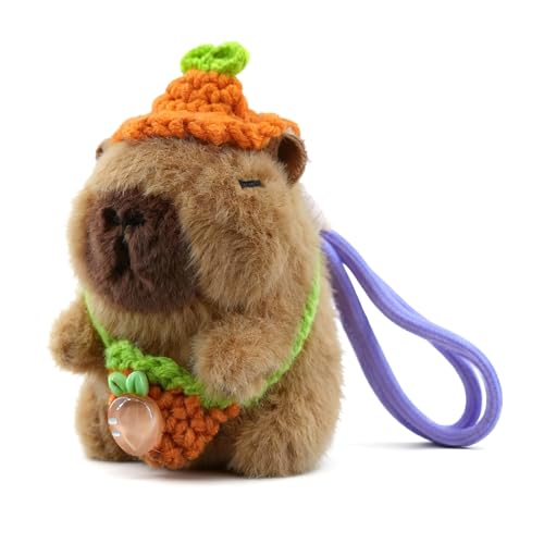 Sinuamanore Capybara Plush Keychain Cute Capybara Stuffed Animal Gift Capybara Pendant for Backpack Charm Birthday Gift Stocking Stuffers
