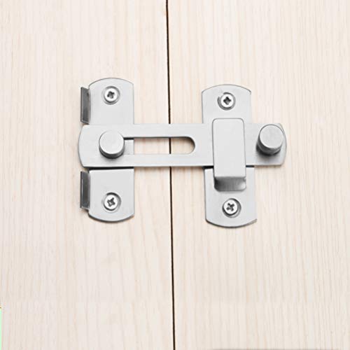 Stainless Steel Flip Latch Gate Latches Bar Lock for Window Cabinet Room Accessorries - Secure Safety Door Lock with Brushed Finish by Dingchi