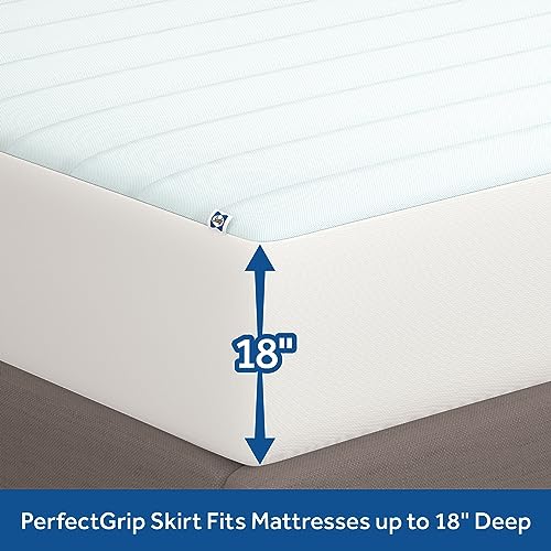 Sealy Mattress Topper, Waterproof Mattress Pad, Cool Touch Cooling Mattress Pad, Queen White #TOP4