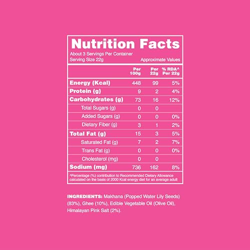 Image of Taali Roasted Makhana | 58 gm (Pack of 9) | Ghee Himalayan Pink Salt | 100% Vegatarian | Gluten Free, No Cholesterol, No Trans-Fat