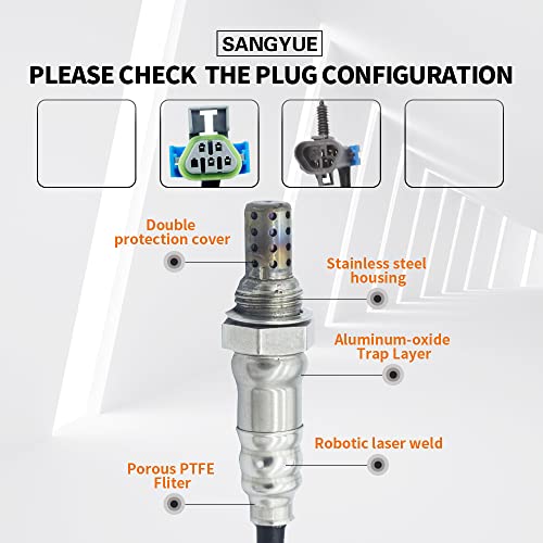 Sangyue 2X Oxygen Sensor 1 & 2 For 2011-2012 Chevrolet Malibu 2.4L Upstream + Downstream #TOP2