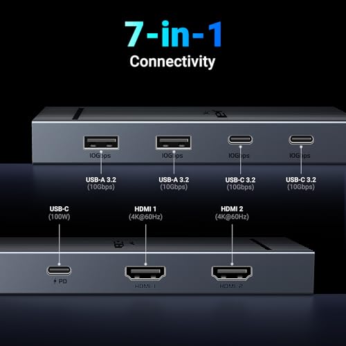 UGREEN-7-in-1-Revodok-Pro-USB-C-Docking-Station-Dual-4k-HDMI-Monitor-USB-C-Hub-with-2-HDMI-2USB-AC-10Gbps-Date-Transfers-PD-100W-USB-C-Dock-for-MacBook-AirPro-Dell-XPS-iPad-Pro-and-More