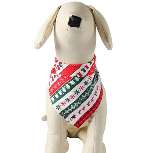 CactusAngui Acessórios para cães Cachecol Natal Pet Dog Puppy Santa Elk Snowflake Bandana Babadores