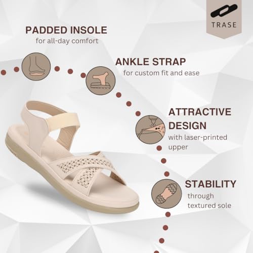 Image of TRASE Casual Flat Sandals For Women | Footwear For Woman | Flats | Women Sandals | Comfortable Sandals For Women And Girls | Softs And Stylish Sandal For Office And Daily Use