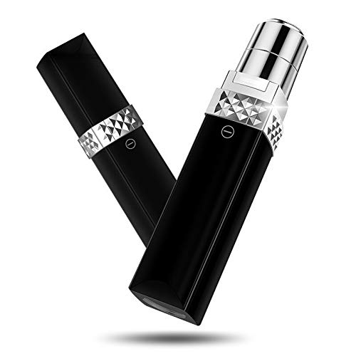 Homfu Facial Hair Removal for Women Waterproof Painless Hair Remover Face Trimmer for Women's,Chin Hair, Upper Lip Moustaches,Battery-Operated Lipstick Design with Built-in LED Light