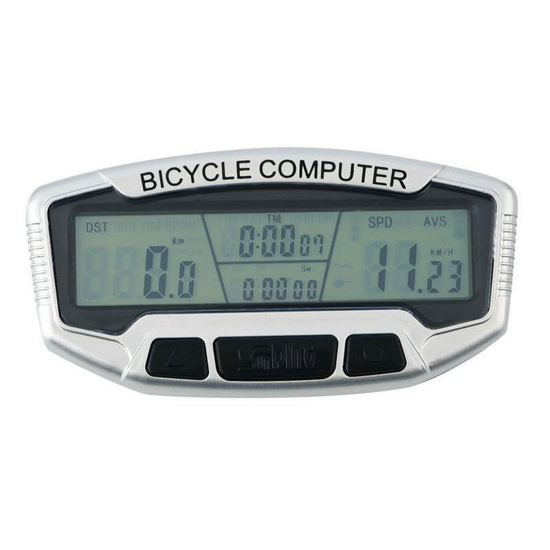 Compteur de vélo filaire LCD avec compteur de vitesse, thermomètre, chronomètre, résistant à l'eau