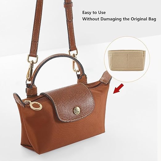 Image of Chispee Leather Bag Shoulder Strap, Purse Straps Replacement Crossbody Adjustable Conversion Kit for Longchamp Mini Bag