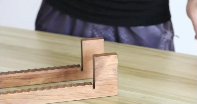 Porta Vinile In Legno Massello - Espositore Per LP E CD, Design Minimalista, Marrone - Foto 11