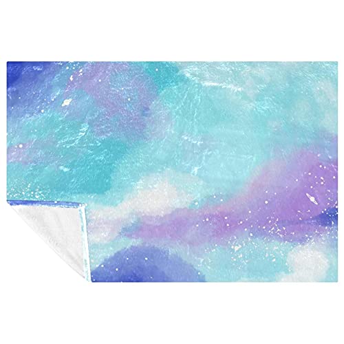 Couverture douce nuit étoilée 150x100 cm pour lit et canapé