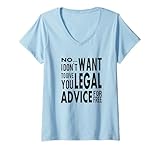 Mujer Asesoramiento Legal Gratuito - Abogado Estudiante de Derecho Camiseta Cuello V