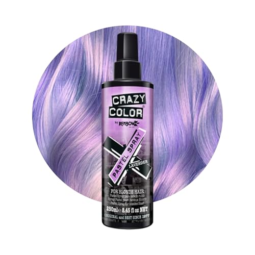 Crazy Color Lavender Temporary Pastel Hair Spray | Lilac Pigment. 1-3 washes. 250ml.
