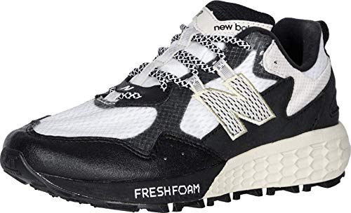 New Balance Women's Fresh Foam Crag Trail V2 Sneaker, White/Black/Moonbeam, 5 Wide