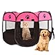 Laufstall Faltbarer für Haustiere 73x73x43cm - EUBSWA Welpenauslauf Wasserdichter Katzengehege, Ideal Pets Auslauf für Hunde Katzen Kleintiere Innern AußEn (Rosae)