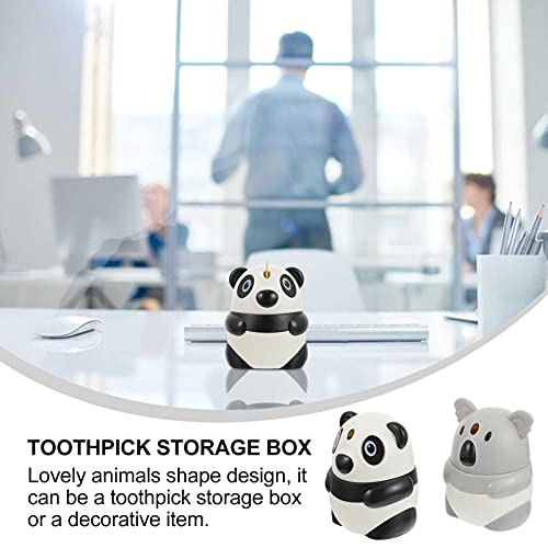 WINOMO 2Pcs Paliteiro Automática Paliteiro Panda Koala Forma Inteligente Criativo Palito Palito Caix