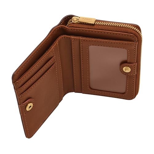 Image of Fossil Women's Logan RFID-Blocking Leather Mini Multifunction Bifold Wallet