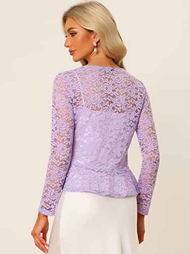 Image of Allegra K Bolero Shrug for Women's Lace Cardigan Tie Front Crop Ruffled Formal Dressy Wedding Shrugs