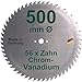 Produktbild CV Sägeblatt 500 x 30 mm KV-A Wolfszahn Brennholzsägeblatt Kreissägeblatt Chromvanadium für Wippsäge und Brennholz 500mm