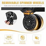 Rolling Backpack, 15.6 inch Laptop Backpack with 4 Spinner Wheels, Carry on Travel Backpack Water Resistant Wheeled Backpacks for Women Men Suitable for Overnight College Work, Black - Image 4