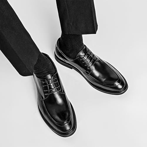 Men's Wedding Groom Leather Dress Shoes, Leather Breathable Elevated Casual Dress Shoes for Business Occasions3