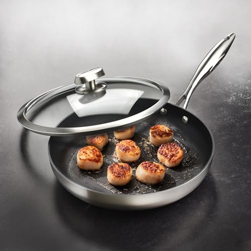 Scanpan CX+ 11 Nonstick Fry Pan with Glass Lid - 5-Ply Stainless Steel