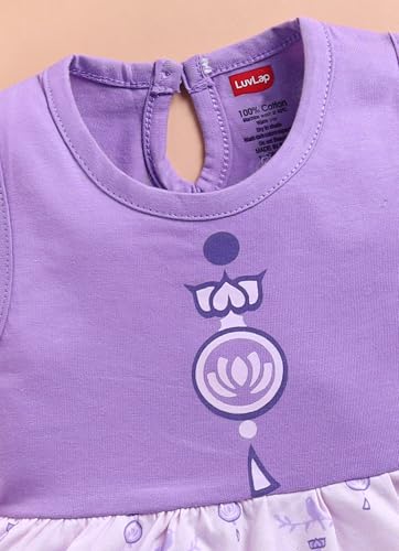 Image of LuvLap Baby Girl 100% Cotton Sleevless Girls Frock Pack of 3