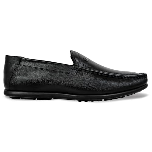 Image of Allen Cooper Genuine Leather Casual Shoes with Ankle Support, Anti Slip Technology, Better Padded and Cotton-Like Memory Foam Cushion Insole(24815Color Options- Black /Brown, Sizes- 6,7,8,9,10)