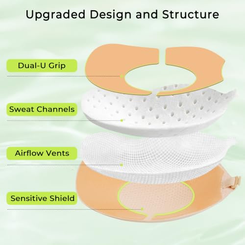 Image of Sticky Bra Push Up, Strapless Adhesive Bra, Backless Dress No Show | Perforated cups, glue-free center, stick-on hold, front clasp lift, reusable Invisible bra for low-cut outfits and hot days