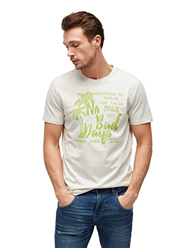 TOM TAILOR Crew Neck Print Package T-Shirt Uomo