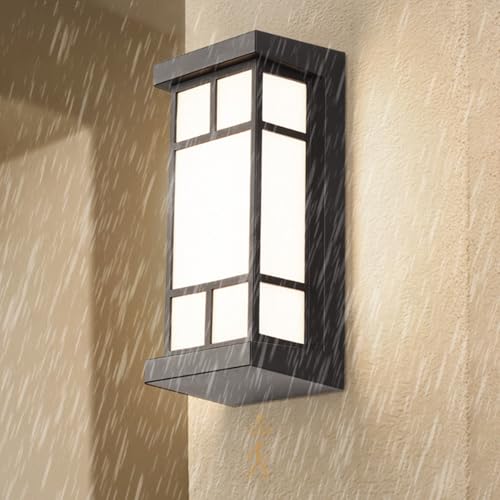 Applique murale LED extérieure noire IP65 avec détecteur mouvement lumière blanche
