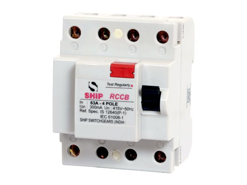 SHIP- 32 AMP Four Pole RESIDUAL CURRENT CURCUIT BREAKERS (RCCB/ELCB) 240/415V - 50Hz (Sensitivity 300mA)