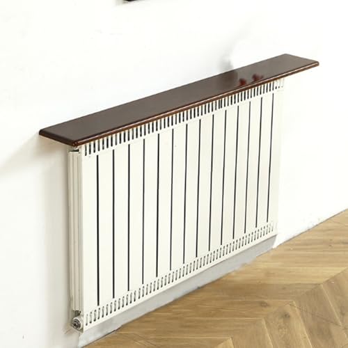Estante para cubierta de radiador, madera de pino maciza, resistente, no necesita taladrar, soporta 44 libras, ahorra espacio