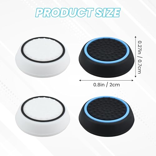 Image of Like Star Silicone Thumb Grip Caps, Anti-Slip Controller Joystick Cap Covers, Luminous Anti-Scratch Analog Stick Caps Compatible with PS4 / PS5 / Xbox 360 / Xbox One (Pack 4)