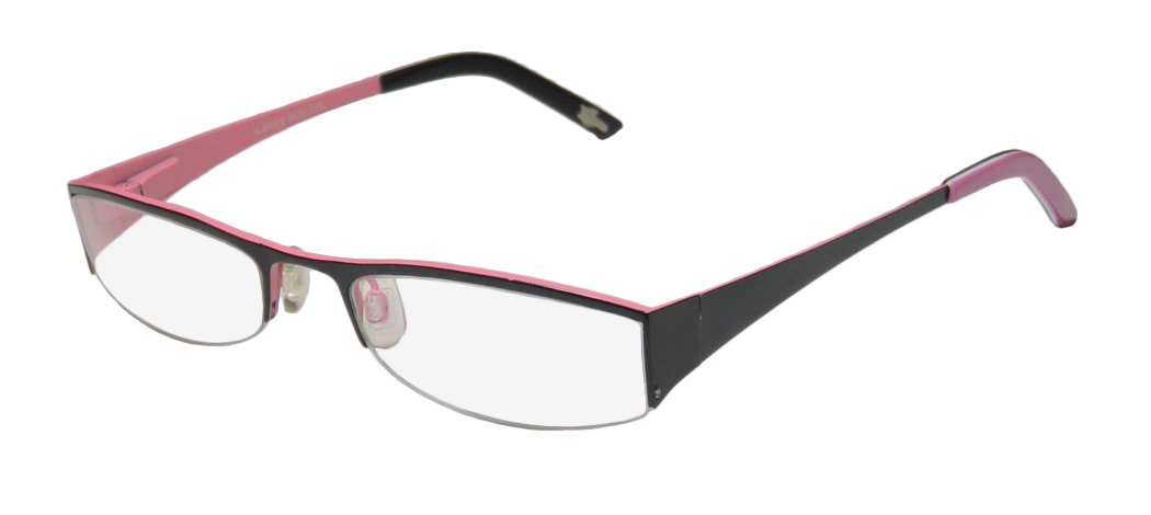 Continental Spectacular Eyewear X-Eyes 095 For Ladies/Women Designer Half-rim Flexible Hinges Eyeglasses/Spectacles (50-18-130, Black/Pink)
