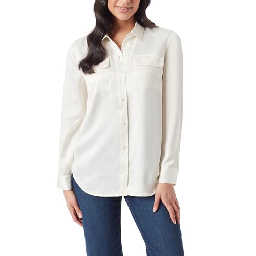 Chemise boutonnée à manches longues Gloria Vanderbilt Devyn pour femme avec poche poitrine