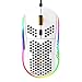 Produktbild RGB Bienenwabe Leicht Gaming-Maus, 6 Programmierbare Tasten, 6 RGB-Hintergrundbeleuchtungsmodi und 6400 DPI Einstellbar, USB-Kabel, Plug & Play, Kompatibel mit Windows, Mac, Laptop, PS4, Xbox Weiß