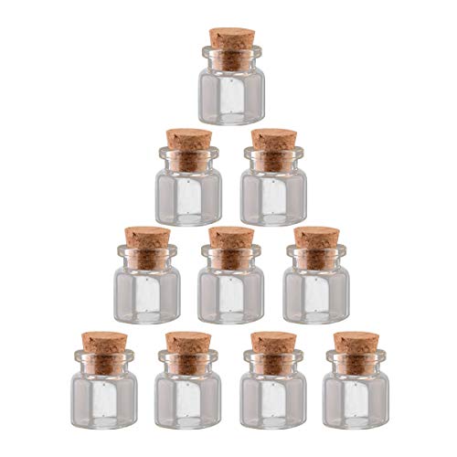 Homeemoh 10pcs 1ml cork stoppers glass bottles, diy dec…