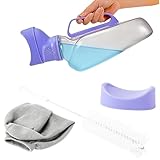 Urinflasche für Frauen, Pinkelhilfe für Frauen 1200ml - Urinella, Urinbecher mit Deckel, Notfall Urinal, Damen Urinal für unterwegs, Auto, nach OP & Bettlägerige, weiche Silikon-Öffnung