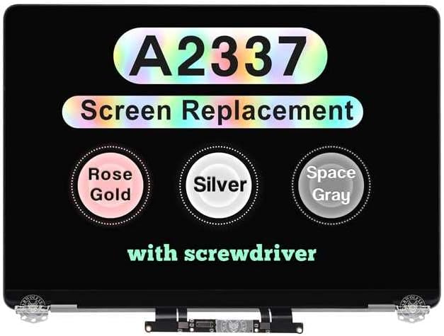 Screen Replacement for MacBook Air M1 2020 A2337 EMC 3598 Retina Full LCD Display Assembly 13.3" 2560x1600 (Space Gray)